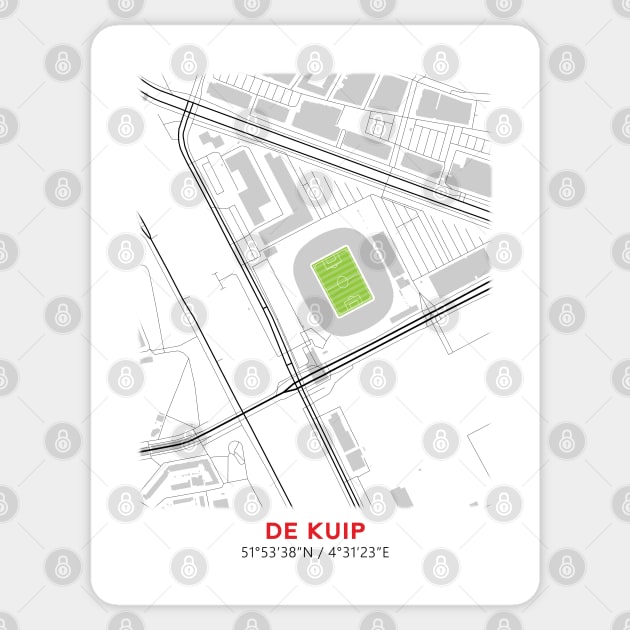 De Kuip Map Design Sticker by TopFootballStadiums